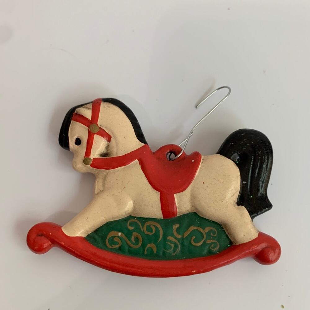 1978 Ceramic Rocking Horse Ornament
